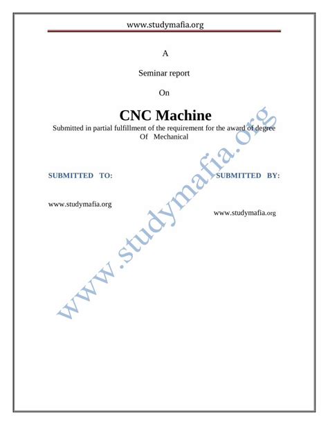 cnc machine mechanical seminar report|cnc report pdf.